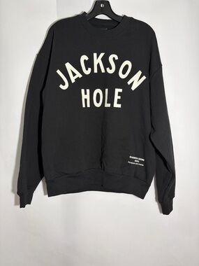 Diamond Cross Ranch Jackson Hole Classic Black Crewneck Sweatshirt Unisex Large